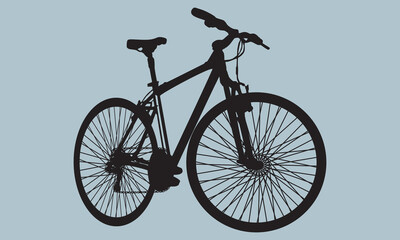 bicycle icon, bicycle vector silhouette illustration  cut out, illustration, bicycle, vector, icon symbol, in silhouette, icon set, lifestyles, healthy lifestyle, symbol, exercising, running, swimming