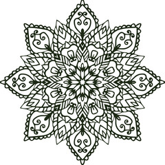 Beautiful flower art and mandala vector design