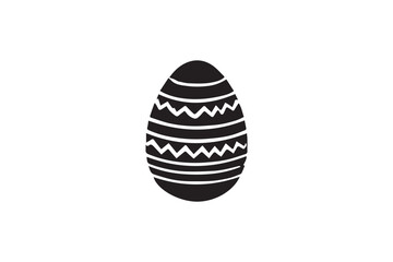 simple and unobtrusive easter bunny egg vector silhouette illustration isolated in white background