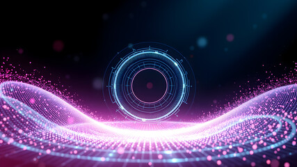 Grid of internet technologies. Abstract background with cobwebs. Large amount of data. 3d. Generative AI