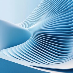 Abstract blue architectural design, swirling curves, light background, modern building concept
