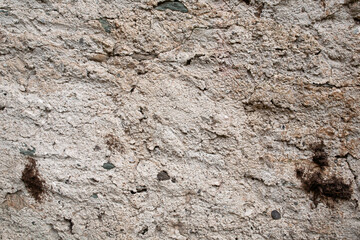 Ancient Plaster Wall of Traditional Italian-Swiss Valley House, Rustic Texture