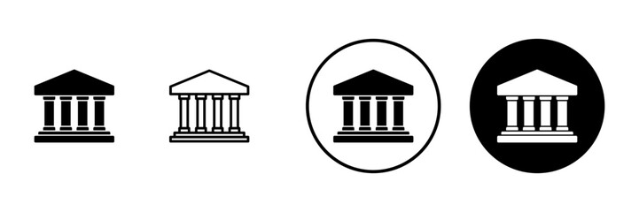 Bank icon vector. Bank sign and symbol, museum, university