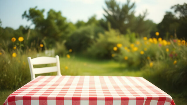 Beautiful spring summer table with copy space