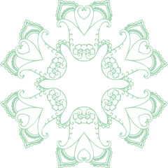 Beautiful flower art and mandala vector design