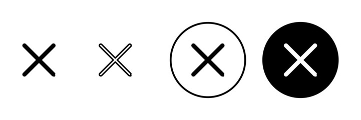 Close icon vector. Delete sign and symbol. cross sign
