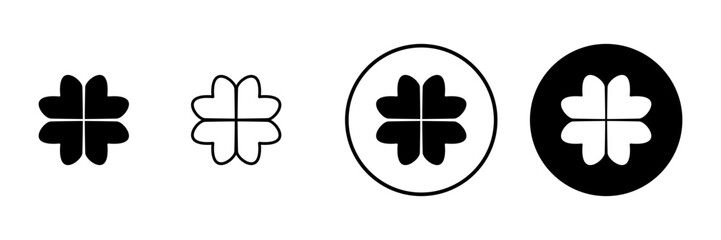 Clover icon vector. clover sign and symbol. four leaf clover icon.