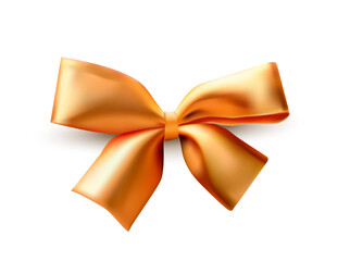 Golden Ribbon Bow Vector for Gift Wrapping, Holiday Decor, and Festive Design Projects