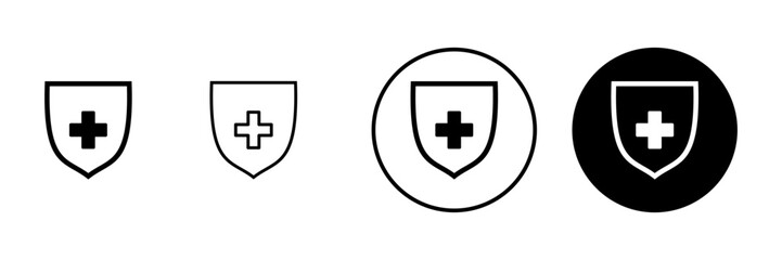 Health insurance icon vector. Insurance health document sign and symbol