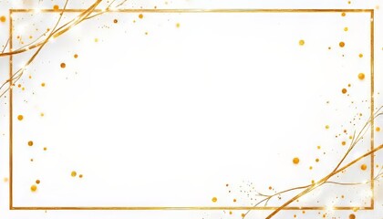 Elegant golden frame with abstract design for invitations or announcements.