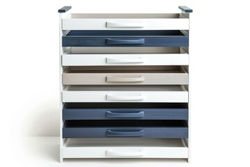 Modern Multicolored Drawer Storage Unit With Handles