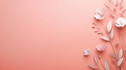 Celebrate happiness and strength with beautiful floral typography for Women's Day