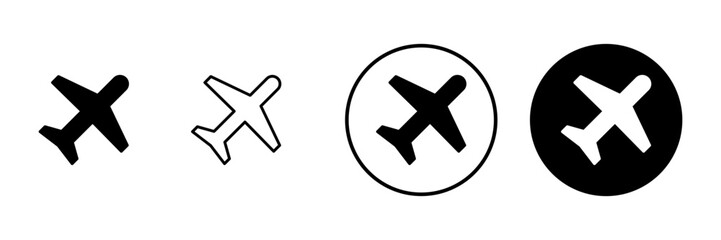 Plane icon vector. Airplane sign and symbol. Flight transport symbol. Travel sign. aeroplane