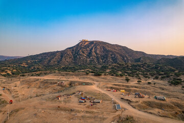 Landscape of Pushkar city of Rajasthan, India