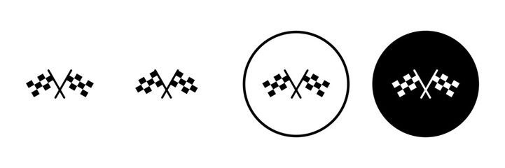 Racing flag icon vector. race flag sign and symbol.Checkered racing flag icon