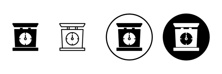 Scales icon vector. Weight scale sign and symbol
