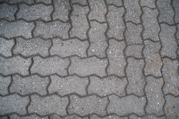 Outdoor Pavement Texture with Concrete Blocks
