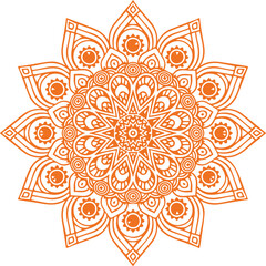 Beautiful flower art and mandala vector design