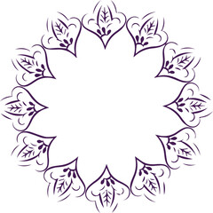 Beautiful flower art and mandala vector design