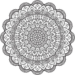 Beautiful flower art and mandala vector design