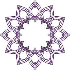 Beautiful flower art and mandala vector design
