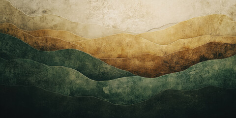 Gradient background in earthy tones of brown, beige, and green, with textured patterns inspired by nature for eco-friendly and organic presentations