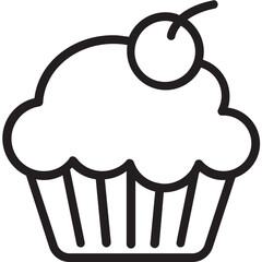  Muffin  Vector Icon Set with Transparent Background