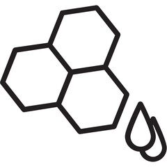 Honeycomb  Vector Icon Set with Transparent Background