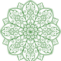 Beautiful flower art and mandala vector design