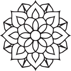Beautiful flower art and mandala vector design
