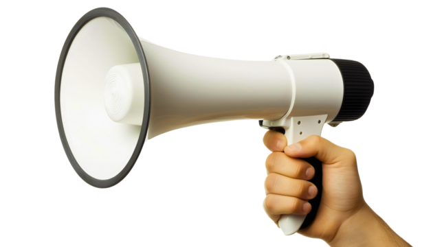 Hand-Held Megaphone for Effective Communication at Events and Rallies