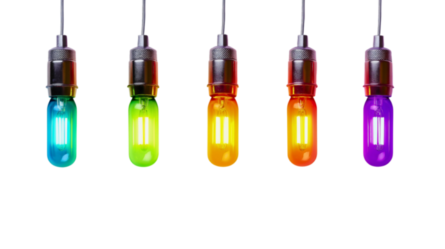 Vibrant Colorful String Lights and LED Bulbs for Modern Home Decor and Festive Party Decorations
