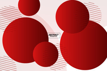 Abstract dark red geometric circle pattern background illustration. 3D look and simple pattern. Cool and luxury design. Vector Eps10