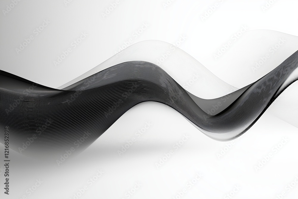 Poster a sleek black-and-white design with subtle gradients and crisp lines