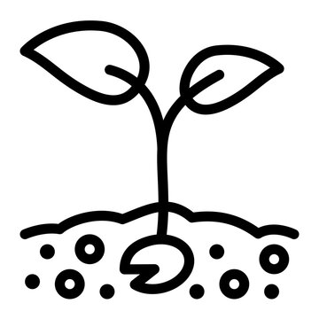 sprout growing from soil outline clip art preview