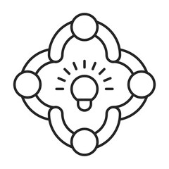 Creative Group Ideas Icon Representing Team Innovation, Brainstorming, and Shared Creativity