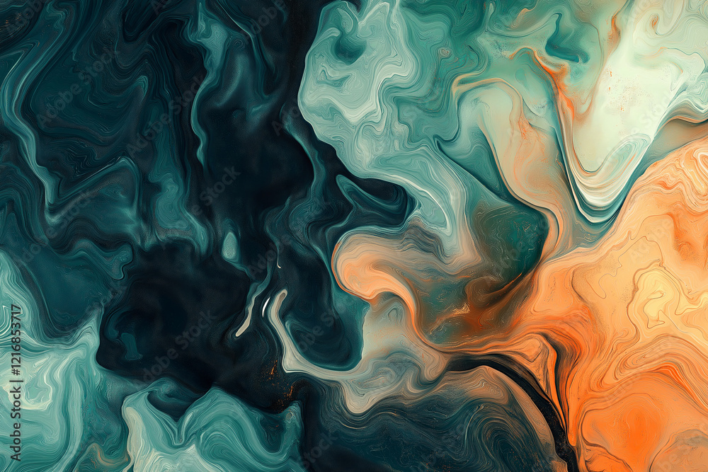 Poster A dynamic swirl of colors that flow together seamlessly.