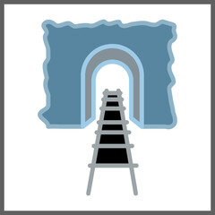 Mining Tunnel Icon Design