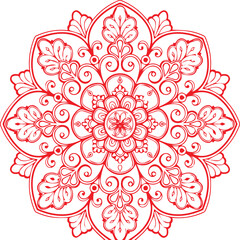 Beautiful flower art and mandala vector design