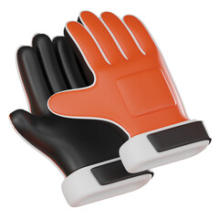 3D render, Goal Keeper Gloves for Soccer and Football Themed Projects, Icon Illustration