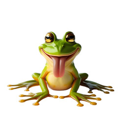 frog on white background