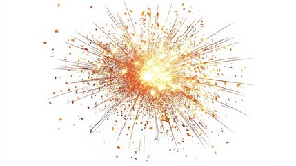 Obraz premium Bright Spark Explosion with Golden Particles and Radiating Light Effects