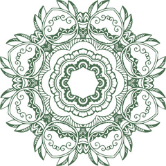 Beautiful flower art and mandala vector design