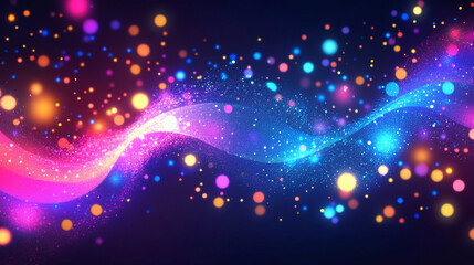 Fototapeta premium Colorful light patterns create a vibrant abstract background for design