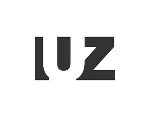 IUZ logo design. Initial letter I U Z bold font style for tech startups, consulting, corporate branding. Creative company name, headlines typography identity, trendy logotype.