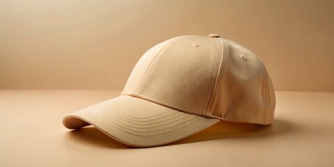 Beige Baseball Cap Mockup: Ready for Your Design - Minimalist Photography