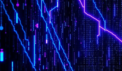 Bright purple starburst in deep space, cosmic explosion with vibrant lens flare. Ethereal galactic light and violet glow illuminate a dark, starry sky in an astronomical event.