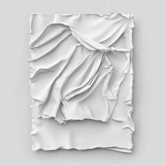 Obraz premium White fabric draped art, studio backdrop, minimalist design, product mockup