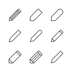 Pencil icon set. pen symbol. edit icon vector
