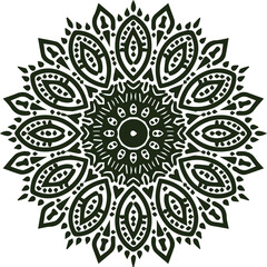 Beautiful flower art and mandala vector design